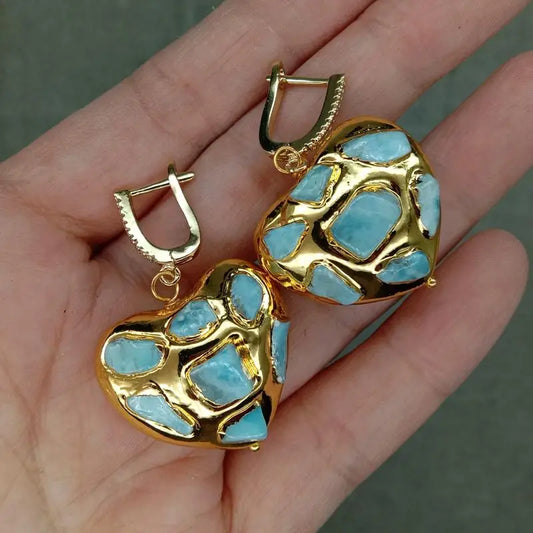 Pave Heart Earrings