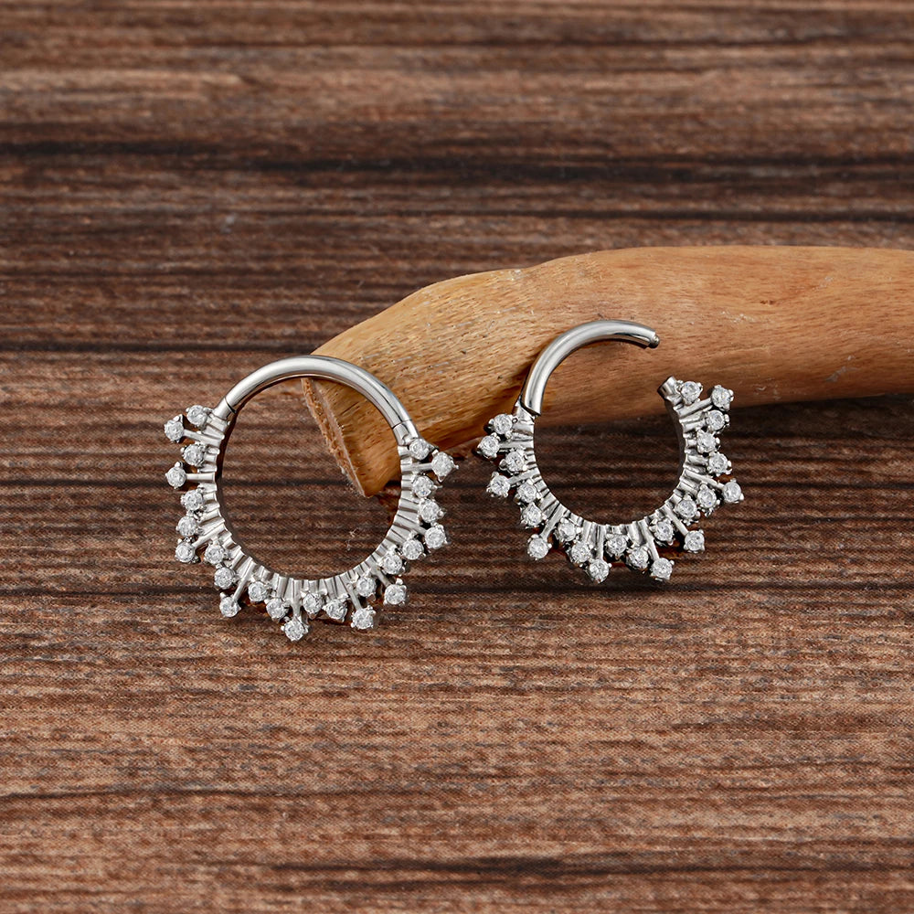 Sunburst Hoop Earrings