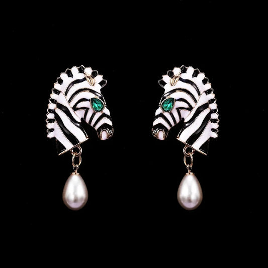 Novel Zebra Earrings