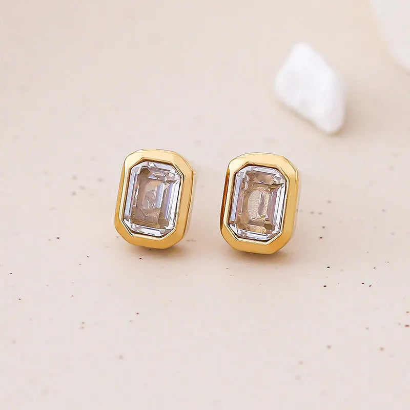 Crystal earrings 14K Gold