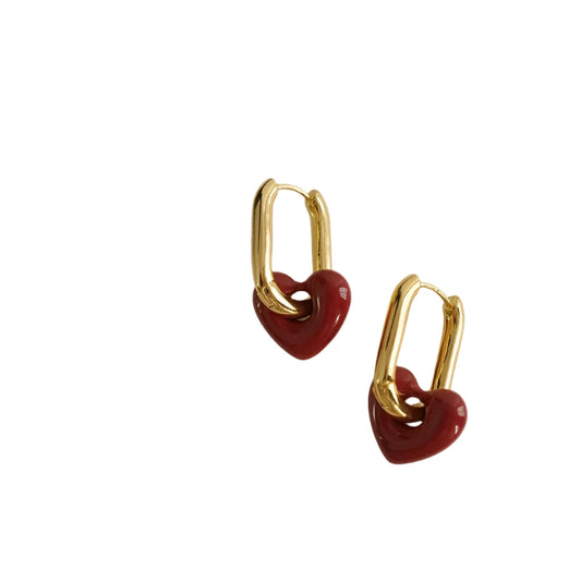 Red Heart Earrings