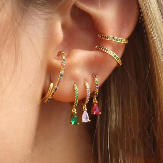 Multi Color Drop Earrings