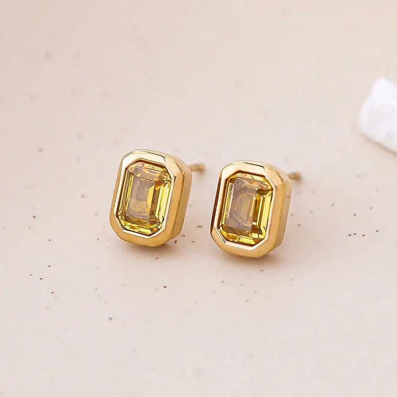 Crystal earrings 14K Gold