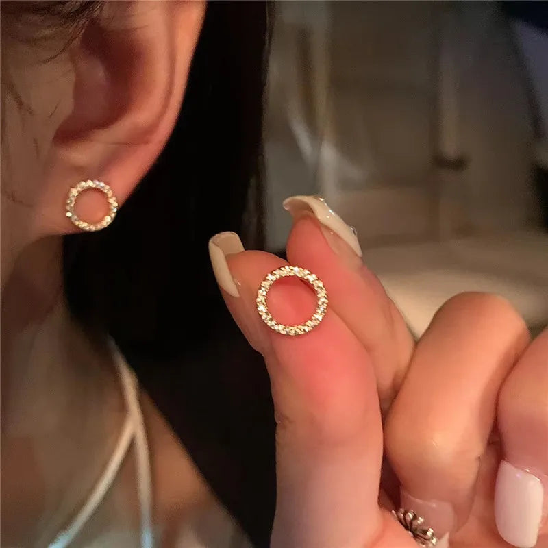 Circle Stud Earrings